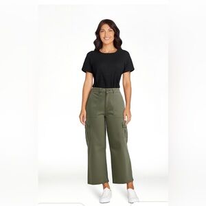 Lee | Heritage Loose Striaght Green Wide Leg Cargo Pants